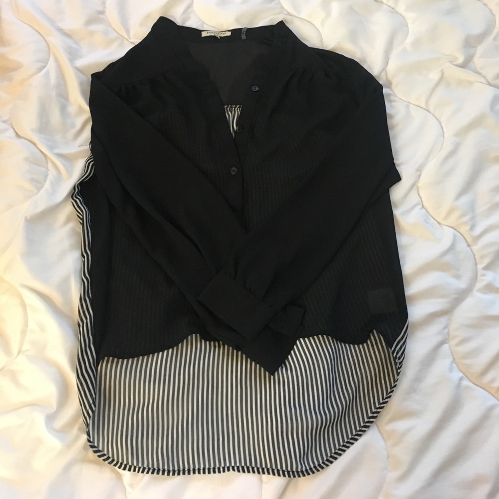 BLACK LONG SLEEVE BLOUSE
