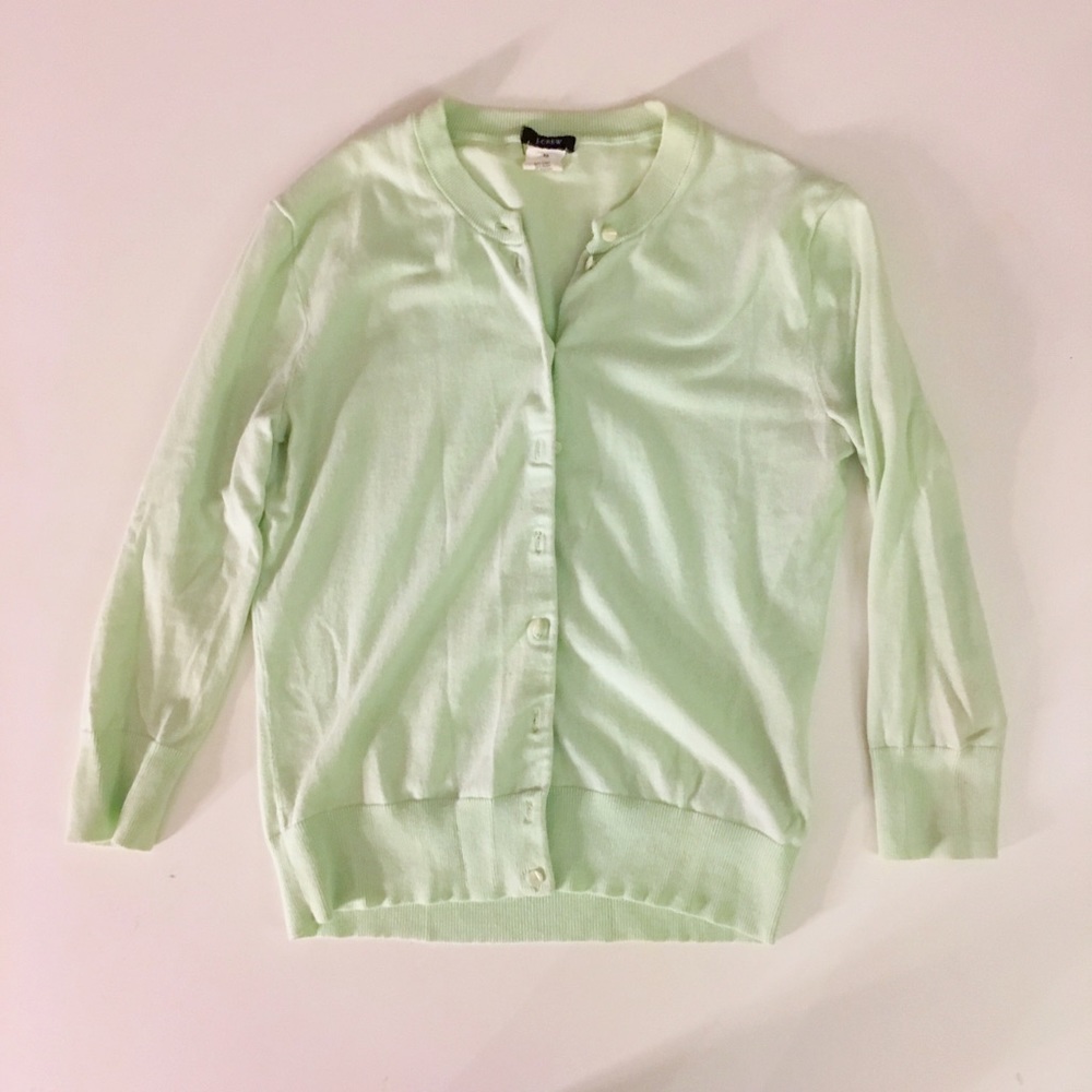 J. Crew Mint Green Jackie Cardigan - Size XS