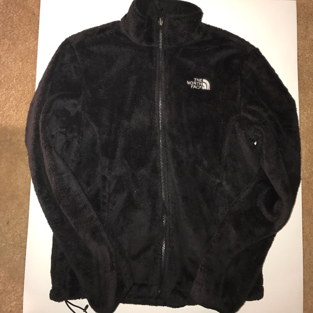 Black North Face Fuzzy Zip Up