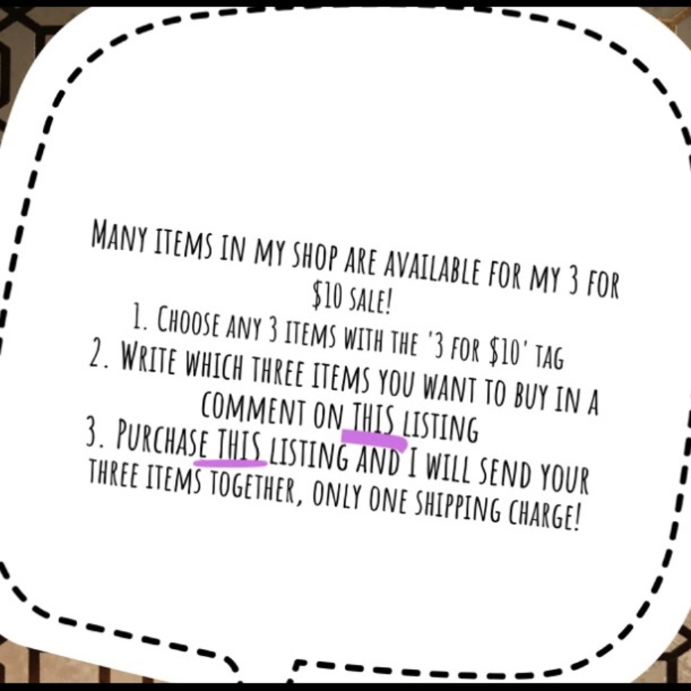 3 for $10 deal! Mix and match, makeup or clothes!