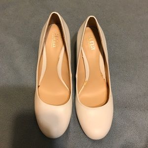 White Ana Heels Size 9