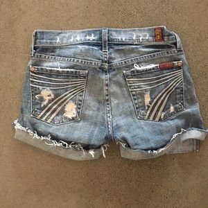 Distressed Jean shorts