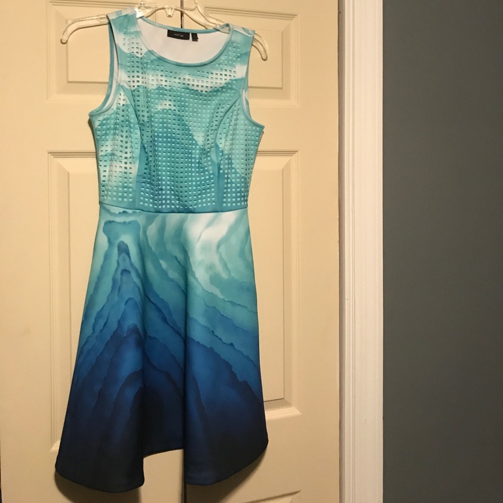 Multi colored blue dress