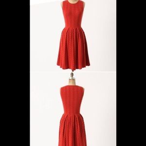 Anthropologie red sweater dress sz small