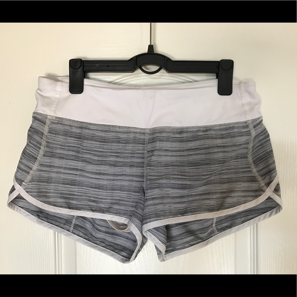 Lululemon VEUC Speed Short 6 Grey White Stripes