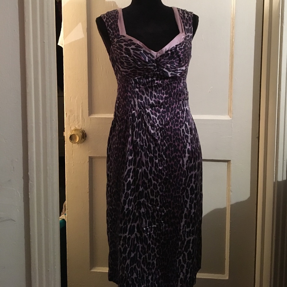 NANETTE LEPORE SEXY SILK LEOPARD DRESS