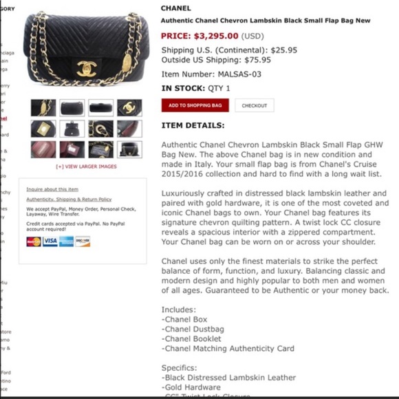 ⭐️SOLD Sorry⭐️ Chanel Chevron Medium Flap - Picture 7 of 7