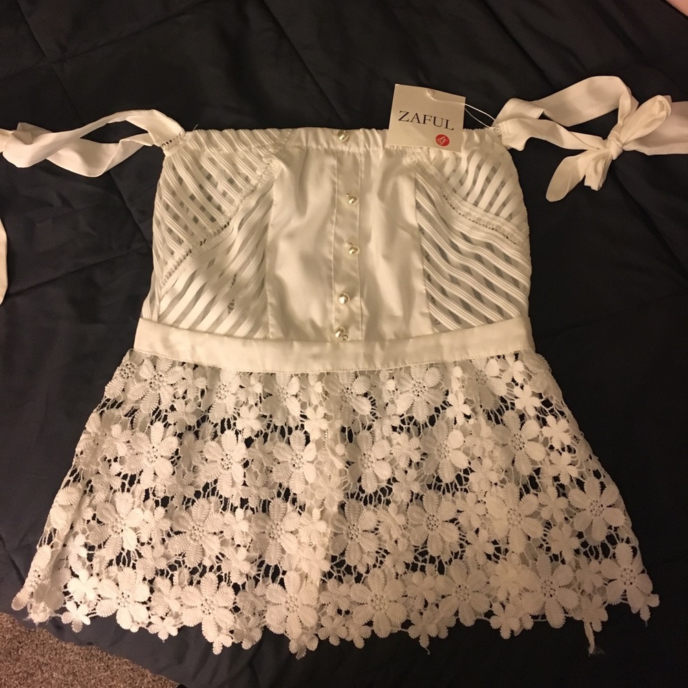 Zaful white off the shoulder top