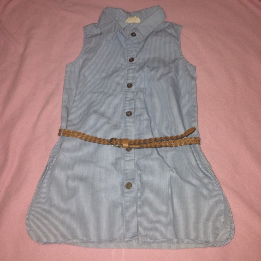 Sleeveless Girls Top with Belt