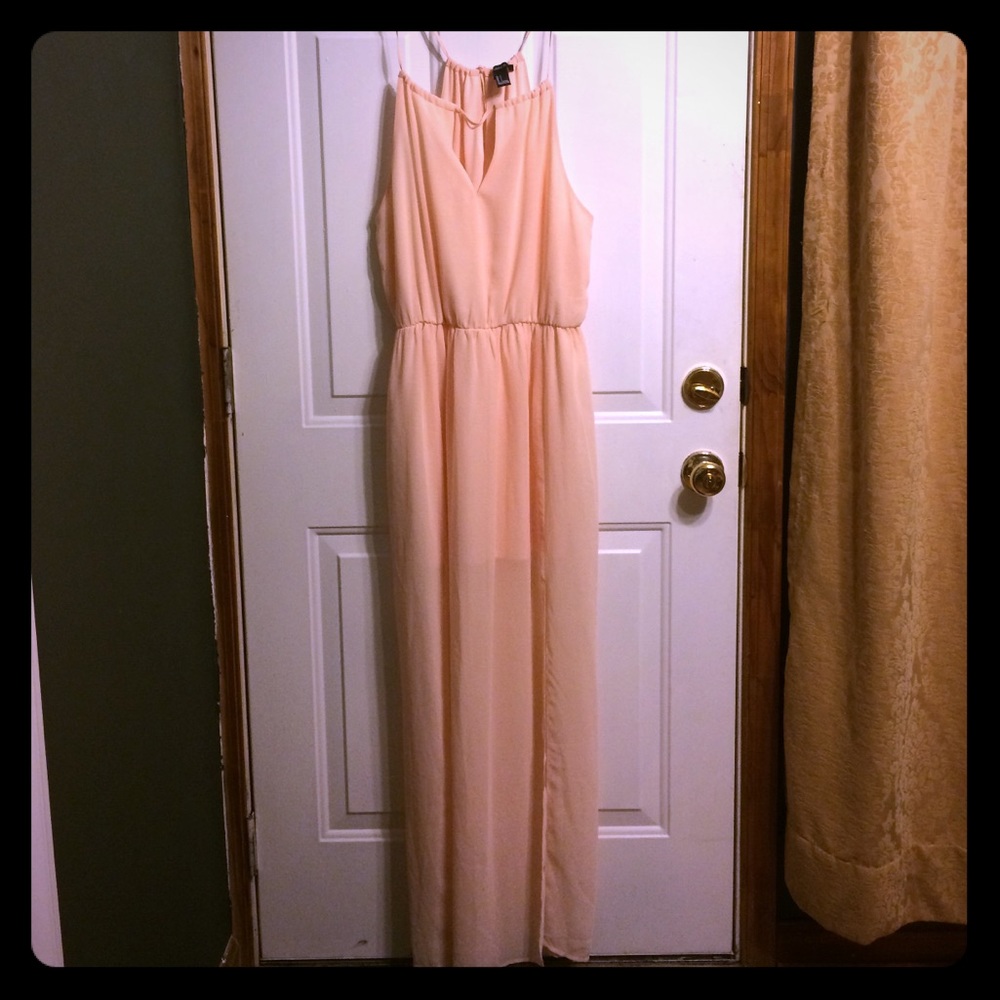 Light Pink Maxi Sheer Forever 21 Dress