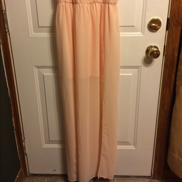 Light Pink Maxi Sheer Forever 21 Dress - Picture 4 of 8
