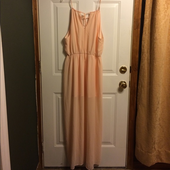 Light Pink Maxi Sheer Forever 21 Dress - Picture 8 of 8