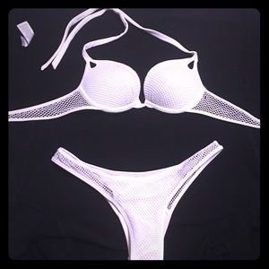 Victoria's Secret White Mesh Bikini