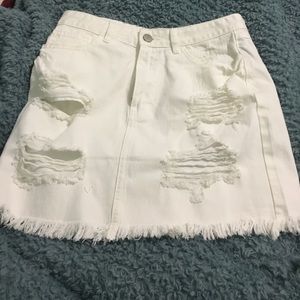 White Denim Skirt!!