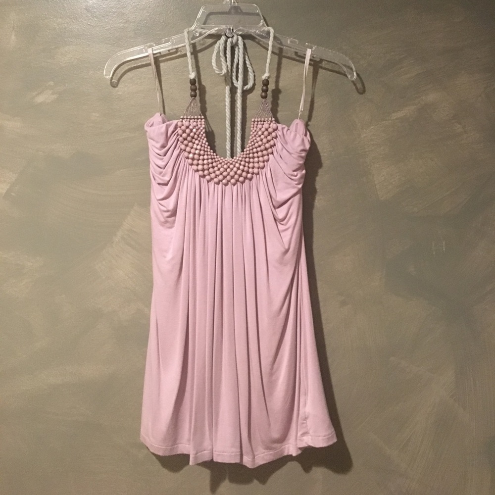 Romeo & Juliet Couture dusty pink haltar top sz M