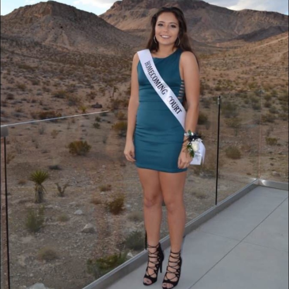 Windsor Women's Teal Homecoming Cocktail Dress M