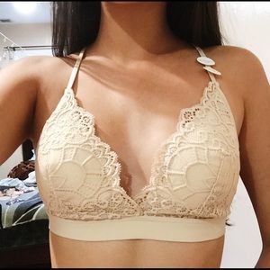 nude bralette crossback lacey