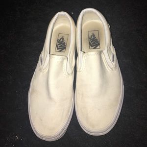 White slip on vans!
