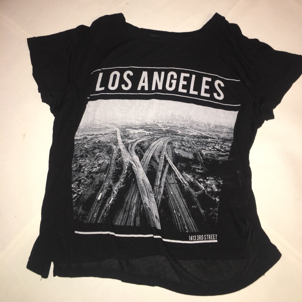 Brandy Melville black graphic crop top