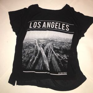 Brandy Melville black graphic crop top