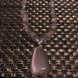 Amethyst colored stone/pebble necklace