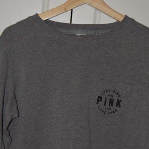 PINK Grey Sweater || size M