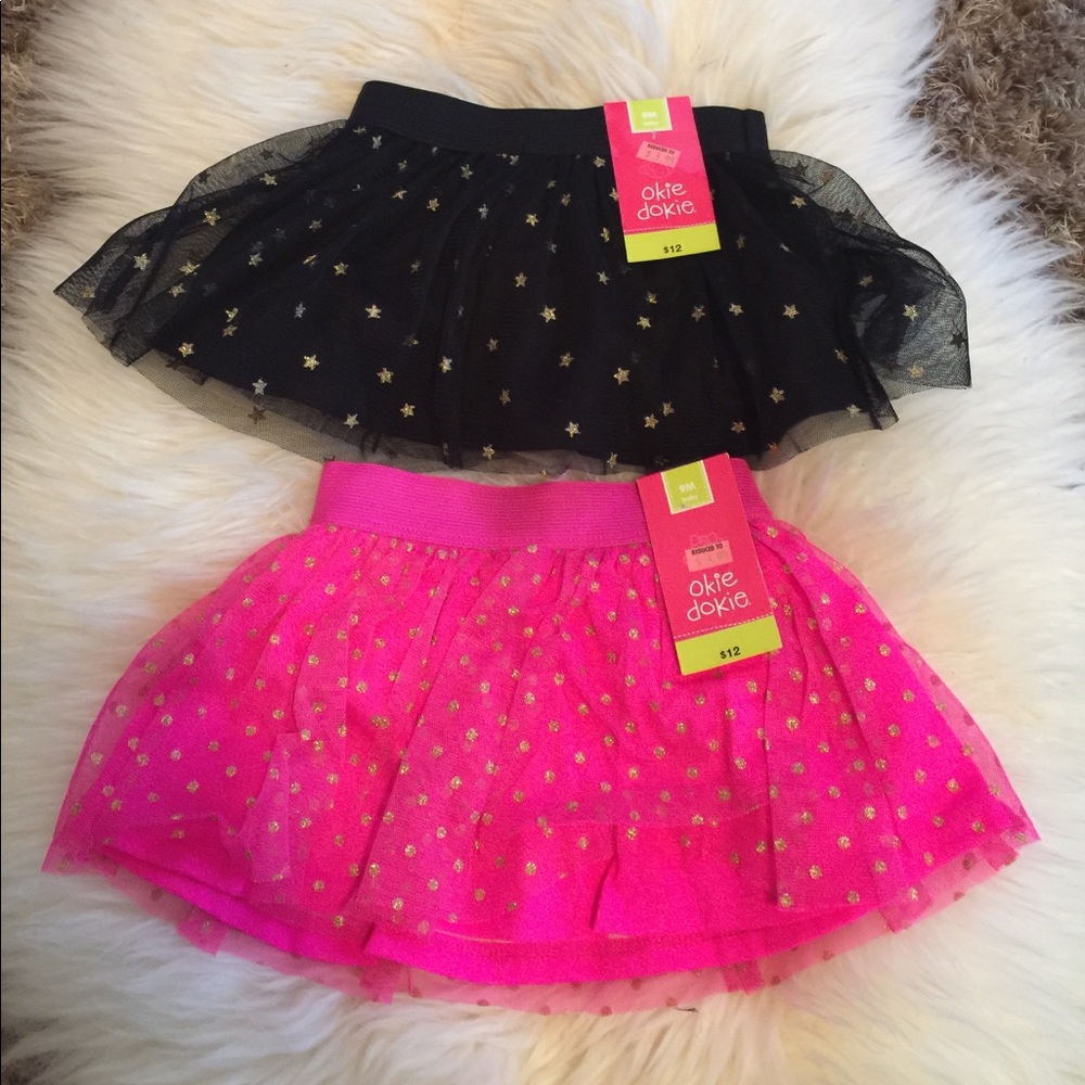 2 brand new polka dot skirts