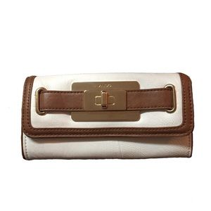 ALDO white and brown wallet