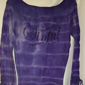 Ladies purple tie dye Affliction dress