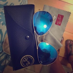 Ray-Ban Aviator Blue Reflector Glasses