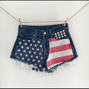Levi's American Flag Jean Shorts