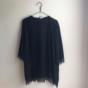 SOLD! Pacsun Black Kimono With Detailing