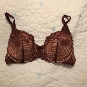 Maroon Lace Anthropologie Bra