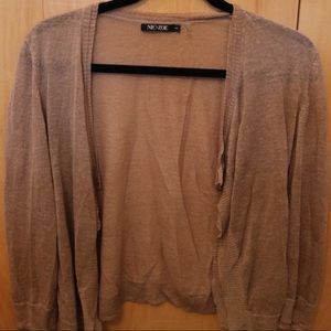 NIC + ZOE Small Lightweight Tan Sweater