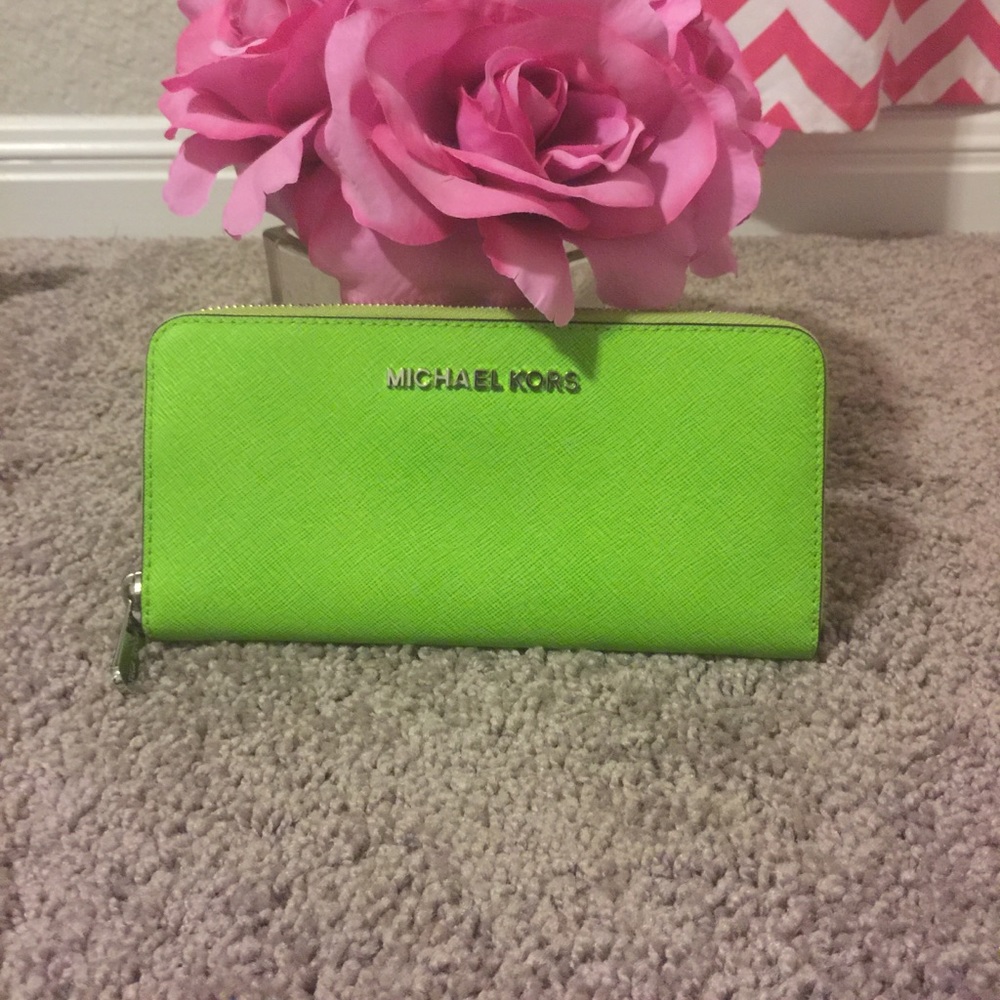 Michael Kors lime green wallet brand new