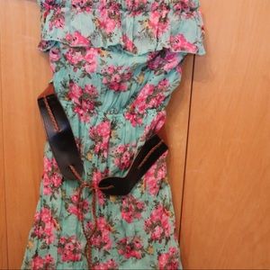 Rue 21 Floral Strapless High-Low Summer Dress