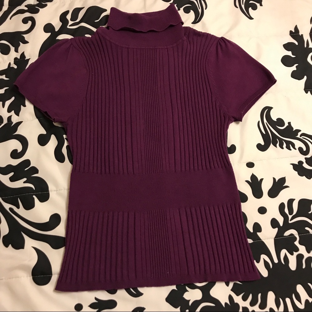 Purple Turtle Neck Shirt