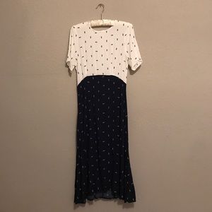 White and Navy ASOS Dress