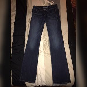 Dark Washed American Eagle Boot cut Jeans