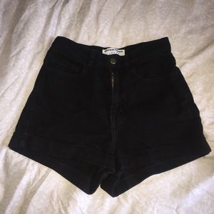 American Apparel Black Denim Shorts