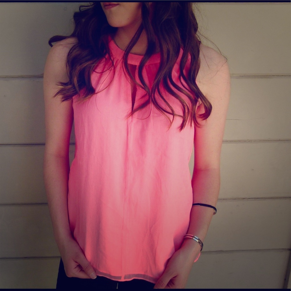 J. Crew pink flowy blouse