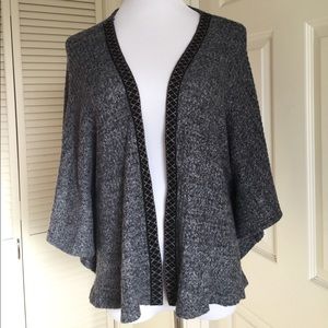 Super soft grey poncho/cardigan