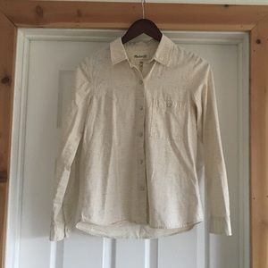 Madewell Ivory Yarn-Dye Button Down