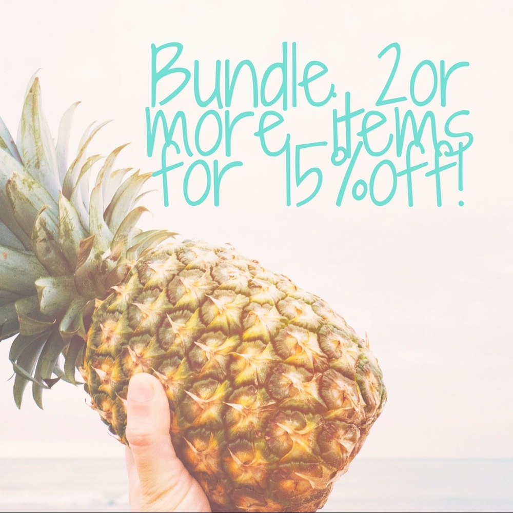 Bundle 2 or more items and receive 15% off!