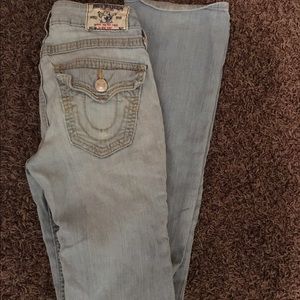 True Religion light wash boot cut jeans