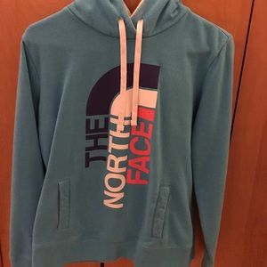 Blue north face sweatshirt