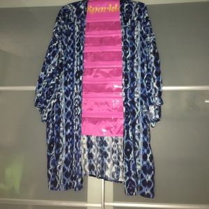 Forever 21 blue print kimono
