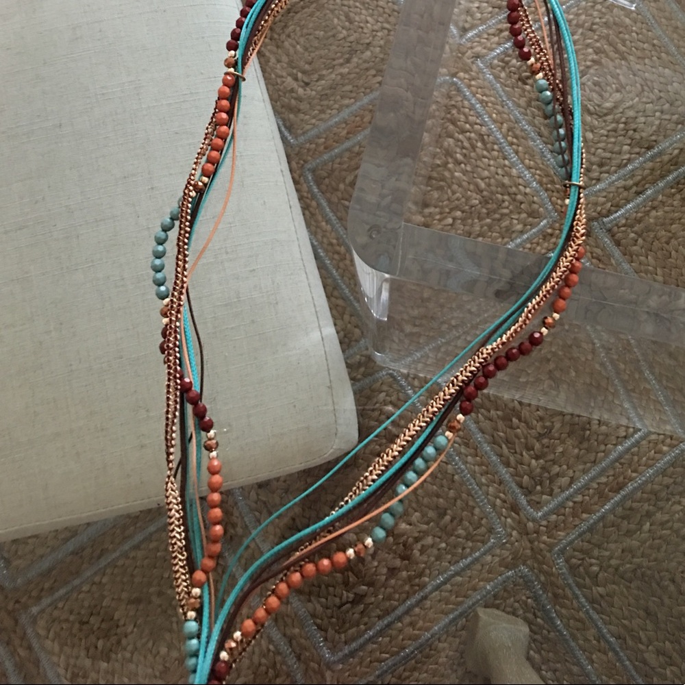 ✨Beaded Multi Charm Tassle Necklace✨ - Picture 4 of 4