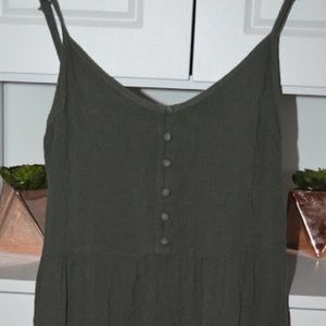 Dark Green Dress with Buttons || size M