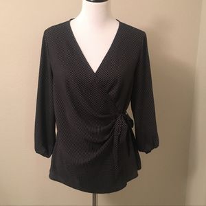 Ann Taylor Wrap Front Blouse - Sz 8